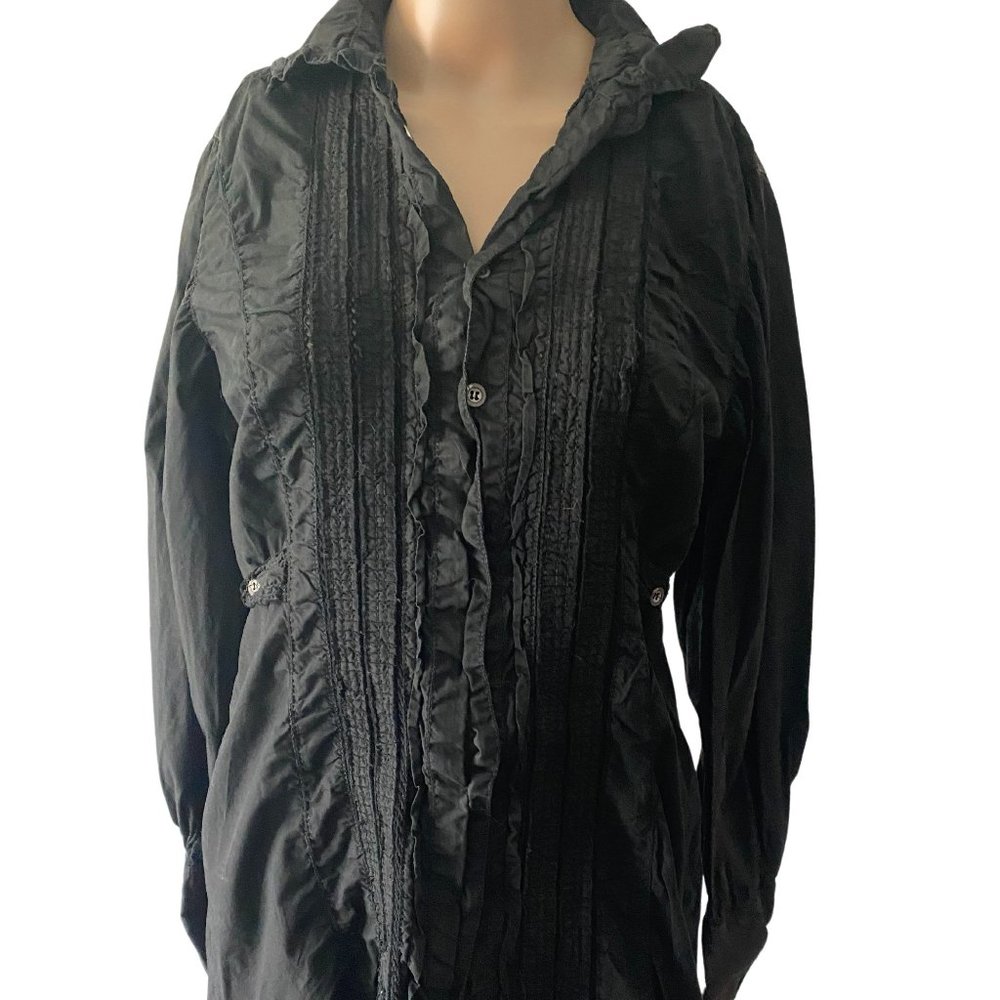 Free People Tuxedo Style Button-Down Size 10 Shirt - image 1